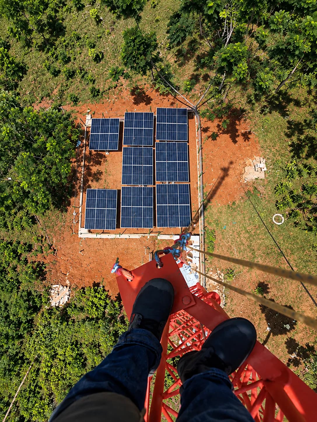 Paneles solares y telecomunicaciones